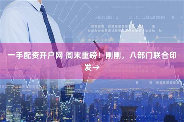 一手配资开户网 周末重磅！刚刚，八部门联合印发→